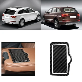 

2 Pcs/set Rear Water Bottle Cup Holder Cover Trim Interior Carbon Fiber Decor Replacement for Q7 SQ7 4M 2016-2019