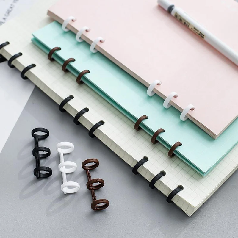 2/3Pcs Metal Book Binders Loose Leaf 3 Ring Calendar Circle Binder For Scrapbooking Album Hinged Rings School Binding Paper Clip