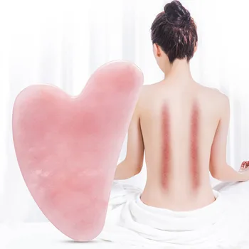 

Natural Rose Jade Roller Face Massage Gua Sha Board Crystal Stone Jade Massager Body Facial Eye Scraping Acupuncture Face Lift