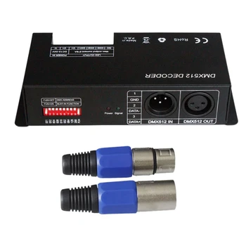 

DC 12V-24V 3 Channel x 8A DMX 512 Decoder LED Controller for RGB 5050 3528 LED Strip Light
