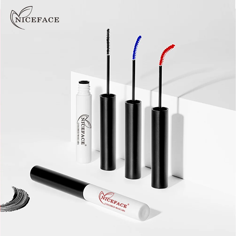 Цветная тушь для ресниц Niceface макияж завивка черная жидкая ручка глаз толстый