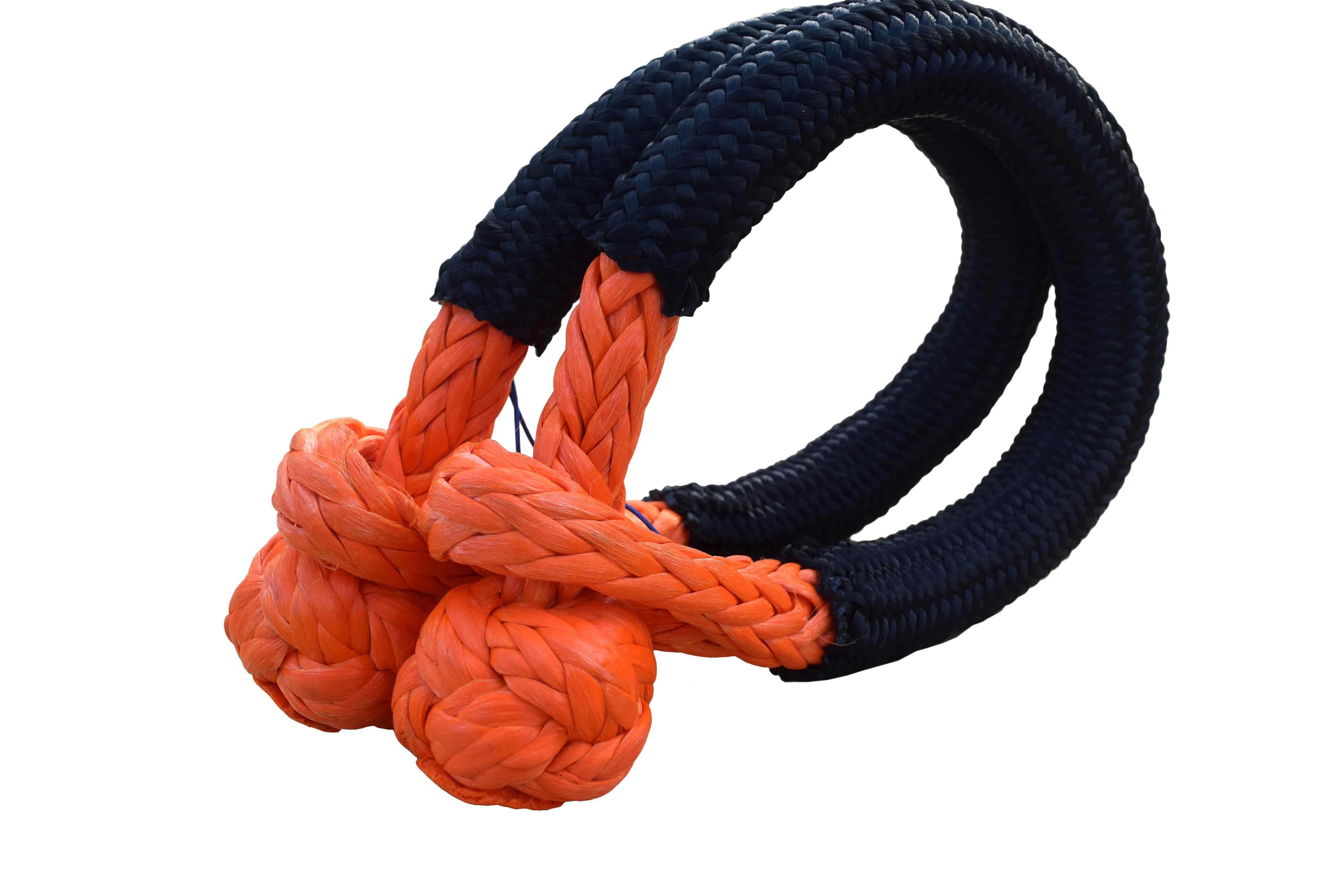 2Pack 12mm*125mm Orange ATV Winch Shackle,1/2inch Soft Shackles,UHMWPE