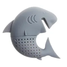 Креативные сетчатые фильтры для чая Акула, фильтр для листьев, силиконовый чайный шар, Креативные кухонные инструменты для заварки чая