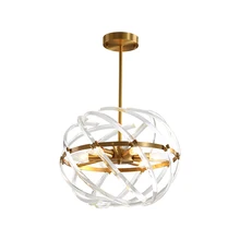 Lampadario a sfera in cristallo dorato con illuminazione AC110V 220V lampada a sospensione a LED per soggiorno e camera da letto