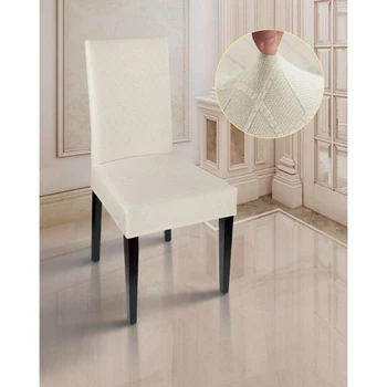 

Chair cover jersey rhombus, white
