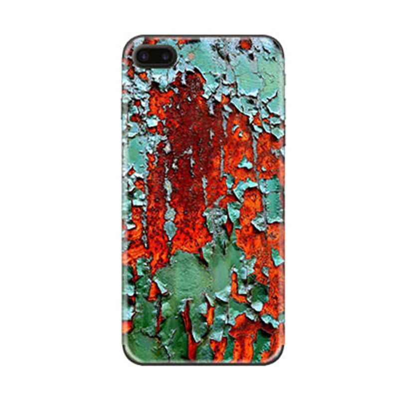 Цветная Защитная пленка с рисунком ржавчины для iPhone 6 6S X 7 8 Plus|Наклейки телефонов|