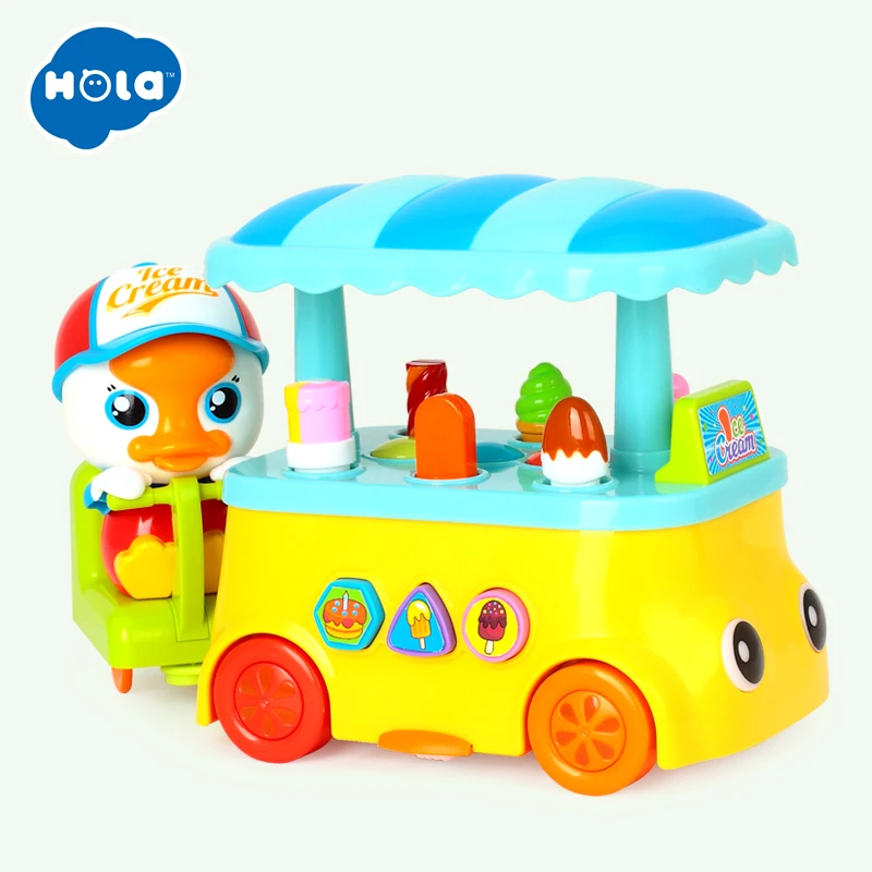 HOLA детские игрушки конфеты Icecream автомобиль со светом и музыкой для девочки подарок Обучающие Развивающие игрушки для детей
