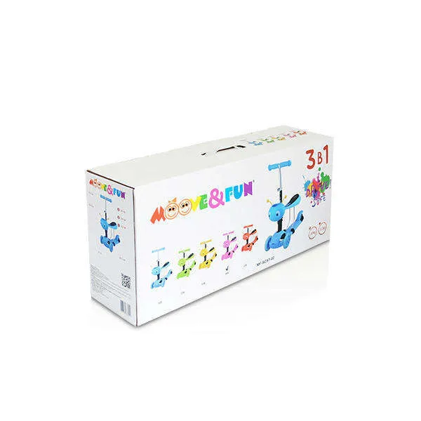 Самокат Moove&Fun «Пчёлка» 3 в 1, трехколесный