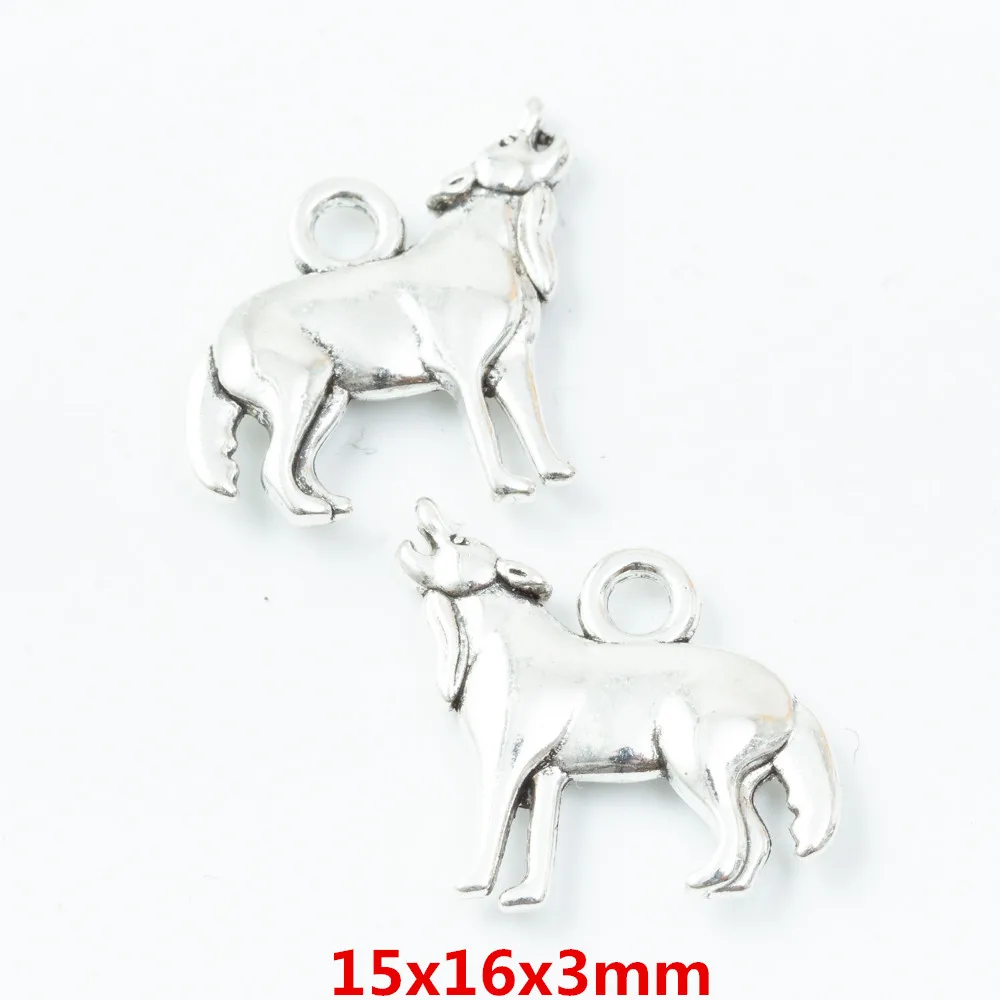 

55 шт., подвеска в виде волка из цинкового сплава