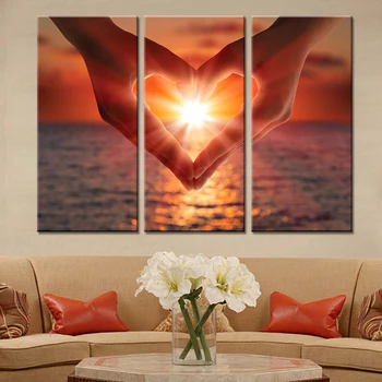 

New 3 Pieces/sets Canvas Art Canvas Paintings Beach Sunset 3 Panels Decorations For Home Wall Art Prints Canvas Unframed