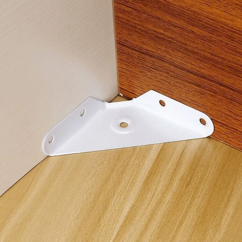 

4pcs Soft Bed Corner Bracket Furniture Connector Flat Angle Accessories Wine Cabinet Cupboard Fasteners Iron Protector Nook