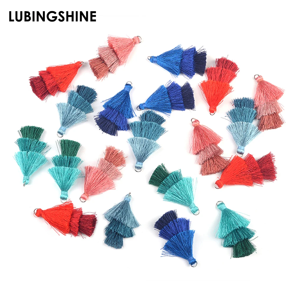 

10pcs/lot Colorful Cotton Silk Tassel for Alloy Hang-up Earrings Charm Pendant Satin Tassel DIY Jewelry Making Findings Material