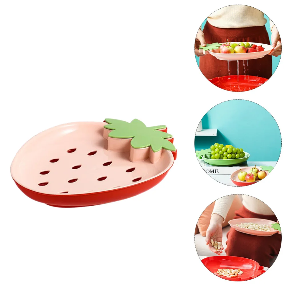 1 шт. двухслойный фруктовый поднос дуршлаг мультяшная кухонная сливная раковина