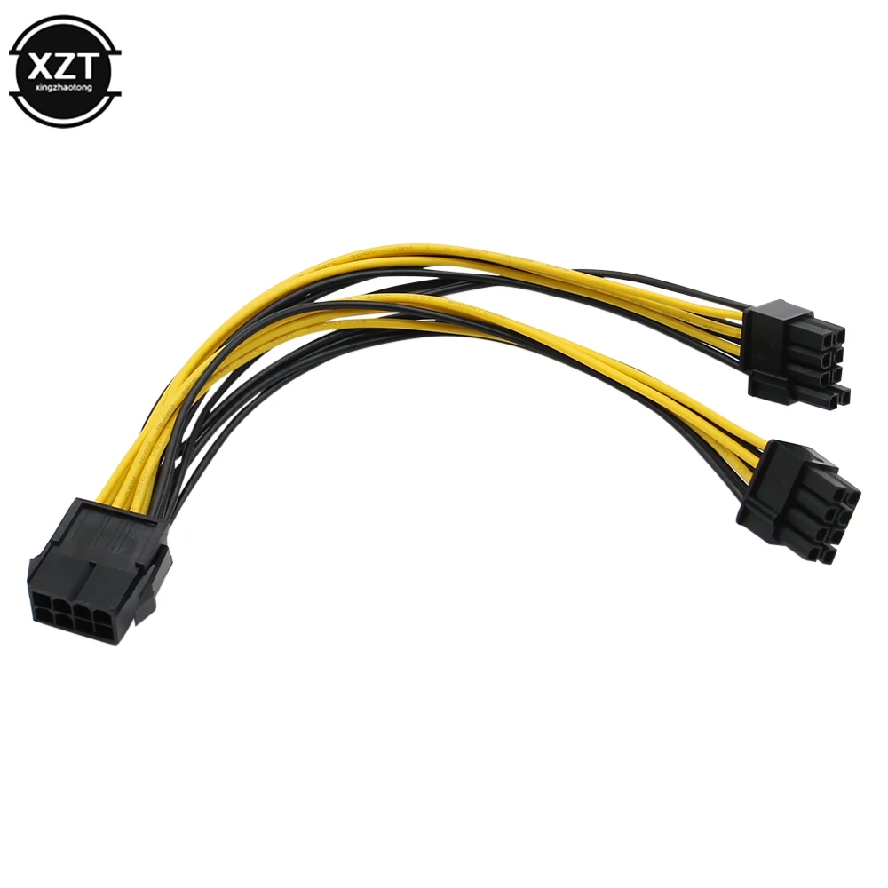 8핀-듀얼 8(6+2)핀 PCI Express 전원 변환기 케이블(그래픽 GPU 비디오 카드용) PCIE PCI-E VGA 분배기 허브 전원 케이블
