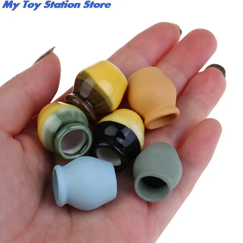 1/2/3/5/7/9pcs/set Dollhouse Mini Ceramic Porcelain Vase Accessories Doll House Miniatures 1:12 Accessories Decorative Miniature