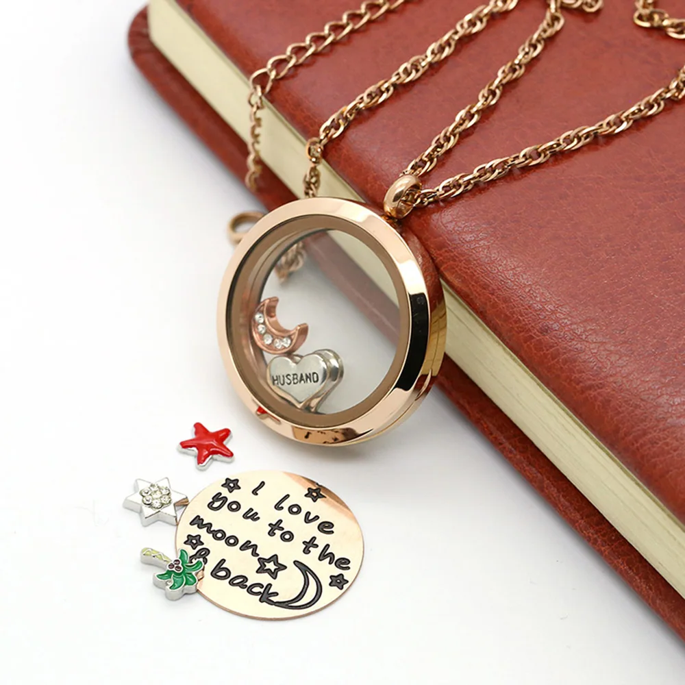 BOFEE round locket necklace jewelry gift