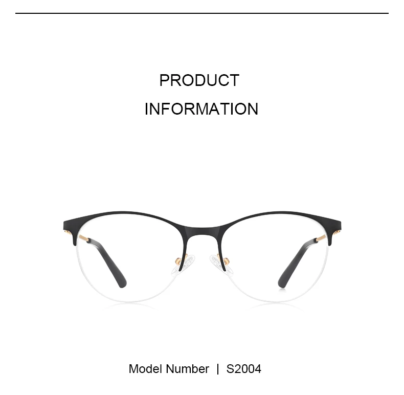 MERRY'S Women Fashion Trending Cat Eye Glasses Half Frame Ladies Eyewear Myopia Prescription Optical Eyeglasses S2004