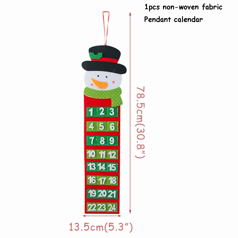 1 комплект войлочная Рождественская елка Снеговик игра для детей рождественские украшения для дома DIY подарок для детей Новогодний подарок Navidad - Color: 1set Advent calendar