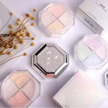 4-цветная рассыпчатая пудра Осветляющий масло Управление тональный крем Легкий дышащий материал Установка Порошок OA66