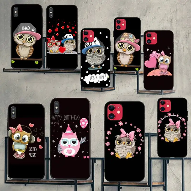 HPCHCJHM Smart Baby Cute Owl Lover Cartoon Cover Soft Shell Phone Case for iPhone 11 pro XS MAX 8 7 6 6S Plus X 5S SE XR case | Мобильные
