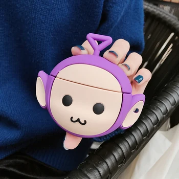 

3D Cartoon Cute Teletubbies Headphone Cover for airpods 1 2 Earphone Case for AirPods 2 Bluetooth Headset Cases with Hook