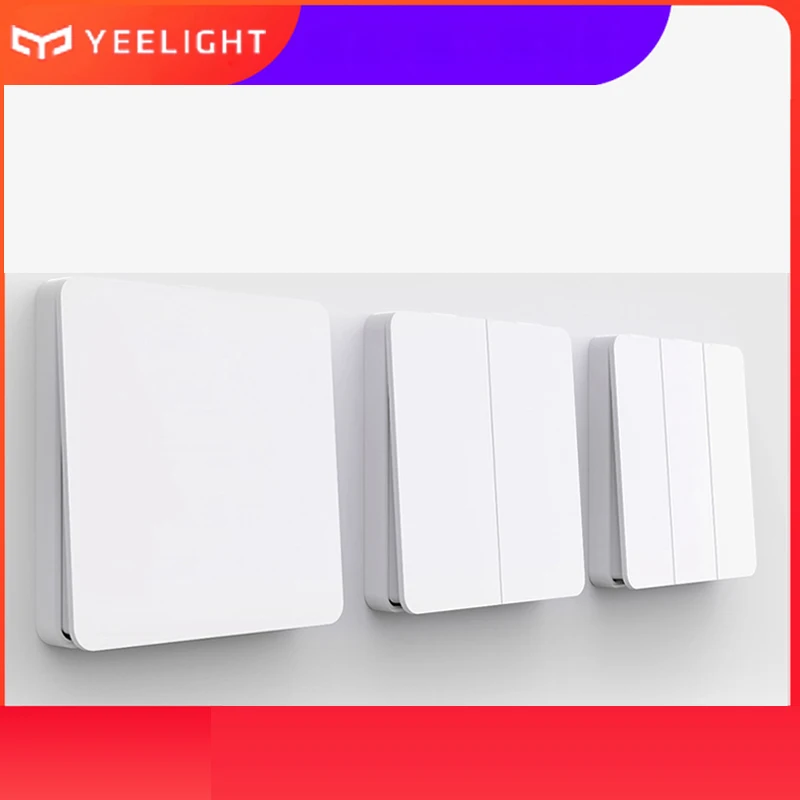 Yeelight Smart Wall Switch Self-Rebound Design Support Slisaon For Ceiling Light YLKG12YL/YLKG13YL Yeelight Smart Wall Switch Self-Rebound Design Support Slisaon For Ceiling Light YLKG12YL/YLKG13YL