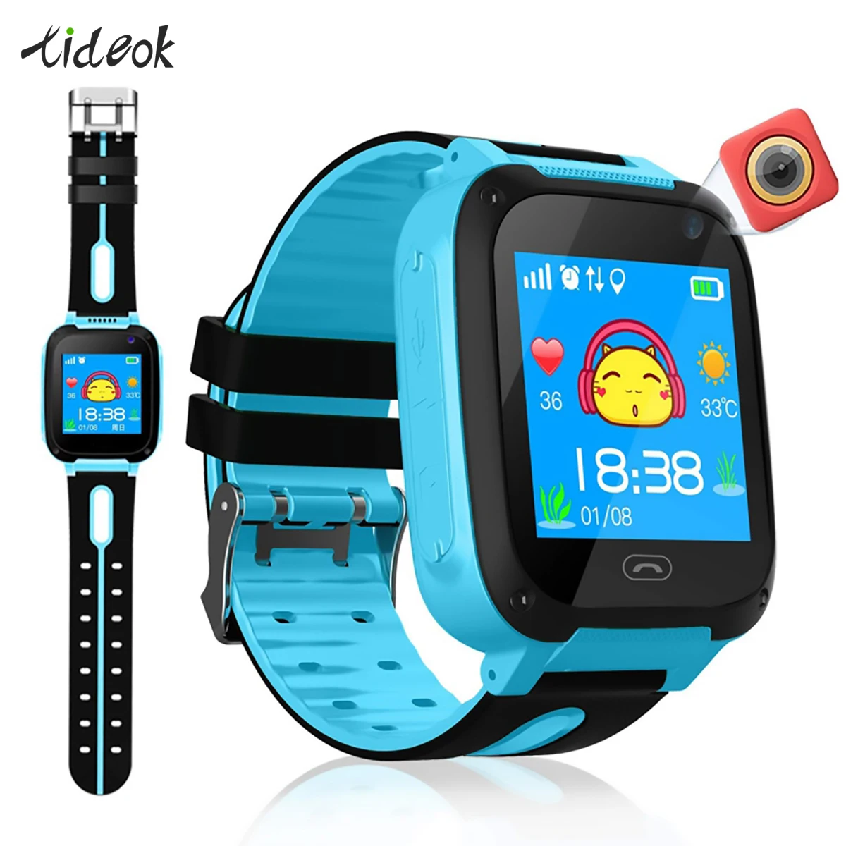 

Children'S Smart Watch Position Tracker Positioning Touch Screen Photo Call Phone Watch SOS Anti-Lost Child Safety Protection