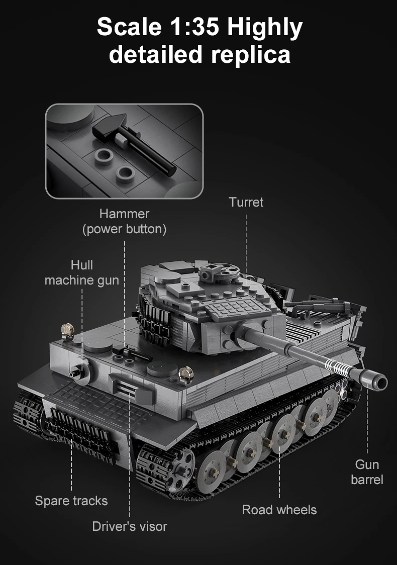 Lego Technic Télécommandé – Tank militaire Tiger 