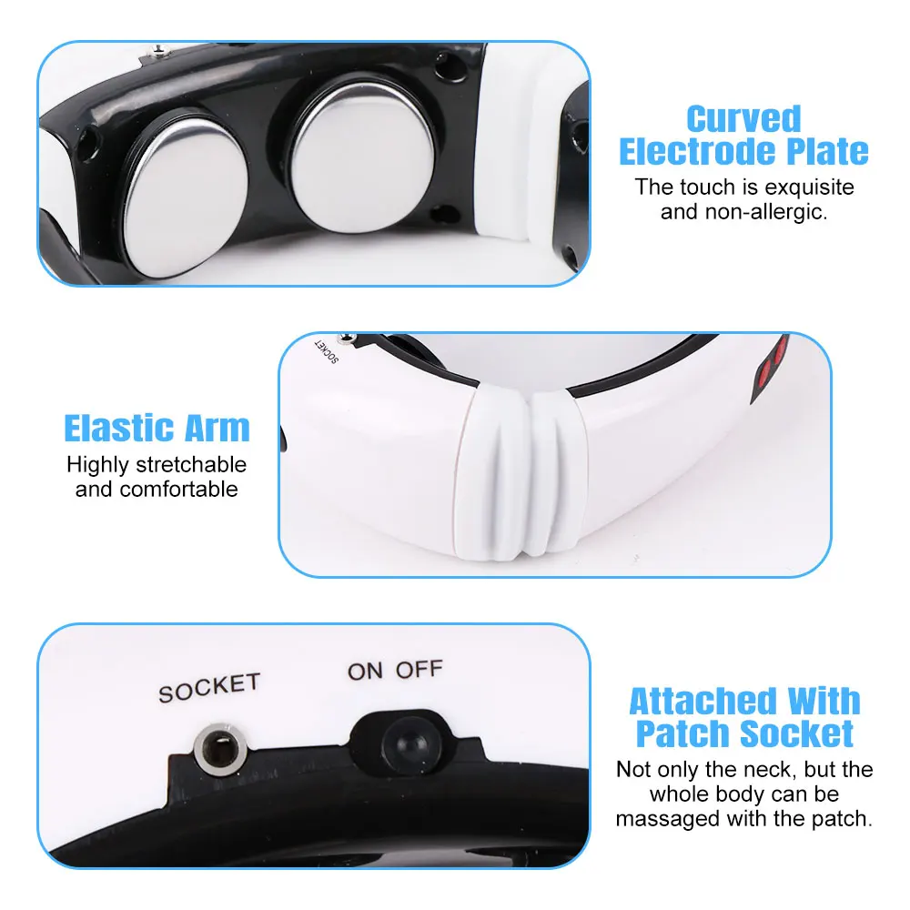 Electric Neck Massager And Pulse Back 6 Modes, Power Control, Far-infrared Heating Analgesic Tool