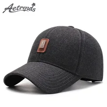 [AETRENDS] шерстяной войлок Бейсбол Кепки Для мужчин Кепка-тракер в 6-Панель, для улицы, Спортивная Z-10060