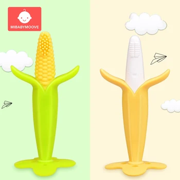 

Silicone Baby Teether BPA Free Toddle Banana Corn Teething Ring Chew Dental Care Toothbrush Nursing Baby Teething Chewing Toys