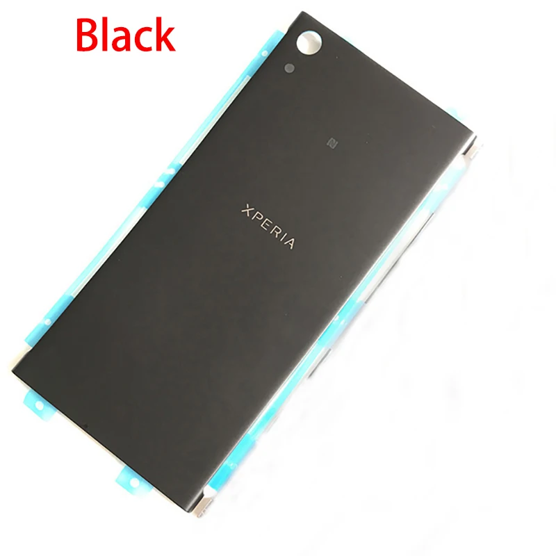sony пластиковый чехол для батареи для sony Xperia XA1 Ultra C7, Корпус задней крышки, чехол на заднюю дверь, запасные части с логотипом - Цвет: black