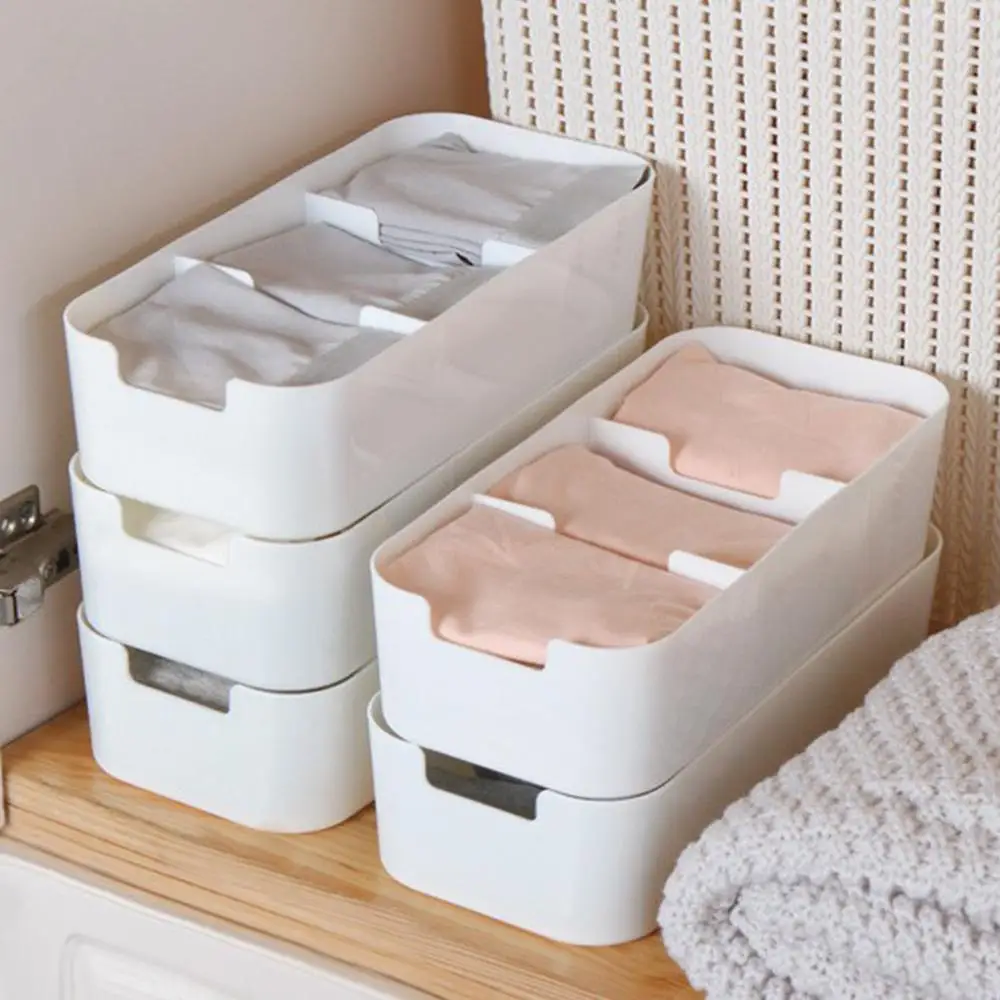 

Socks Underwear Storage Box Bathroom Close-Fitting Clothing Desktop Stackable Storage Box Wardrobe Drawer Household Organizers