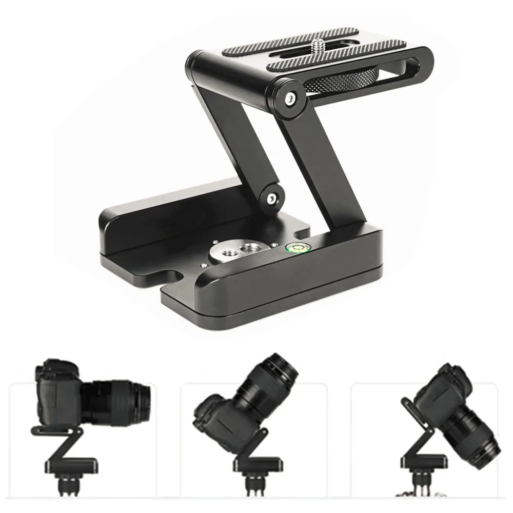 

Folding Z Type Stand Holder Professional Tripod Kit Flex Tilt Head Pan Ball Head Folding Desktop Compatible Camera Camcorder