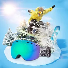Лыжные очки двойные противотуманные и анти-УФ взрослые сферические двухслойные лыжные очки Защита снежные лыжные очки Лыжная маска 9,23