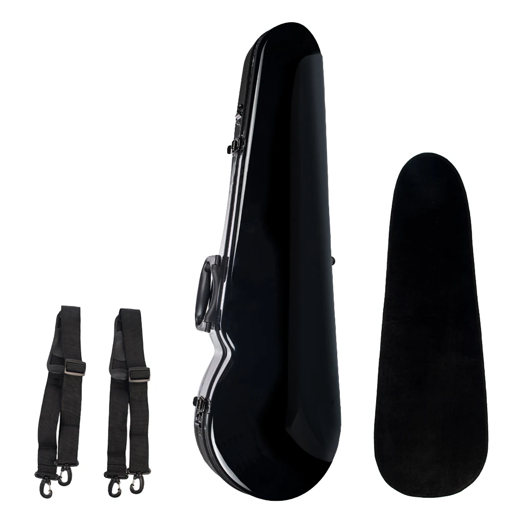 

4/4 Full Size Violin Case Box Hard Shell Protect Storage Carry Violin Cases Triangular Shape with Hygrometer
