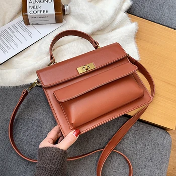

Unusual Bag Fall/winter 2020 New Fashion Joker Messenger Bag With Simple Texture Portable Square Bag