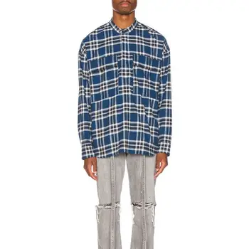 

Best Quality 6TH Collection TARTAN PATTERN Women Men Shirts Hiphop Streetwear Oversized Men Casual Long Sleeve Shirts