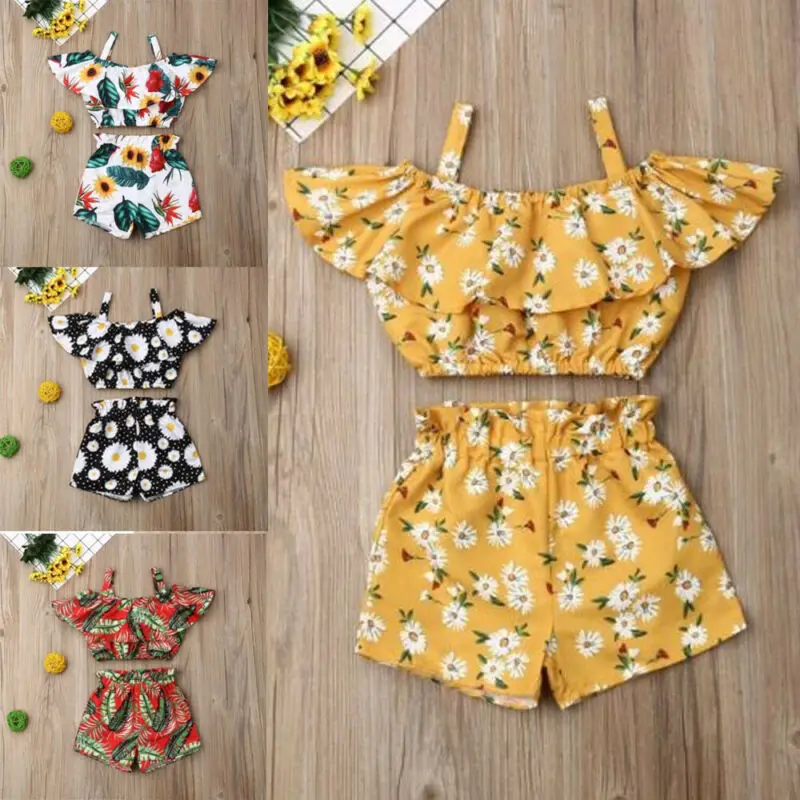 Kids Girls Clothing Set 2Pcs Summer Outfits