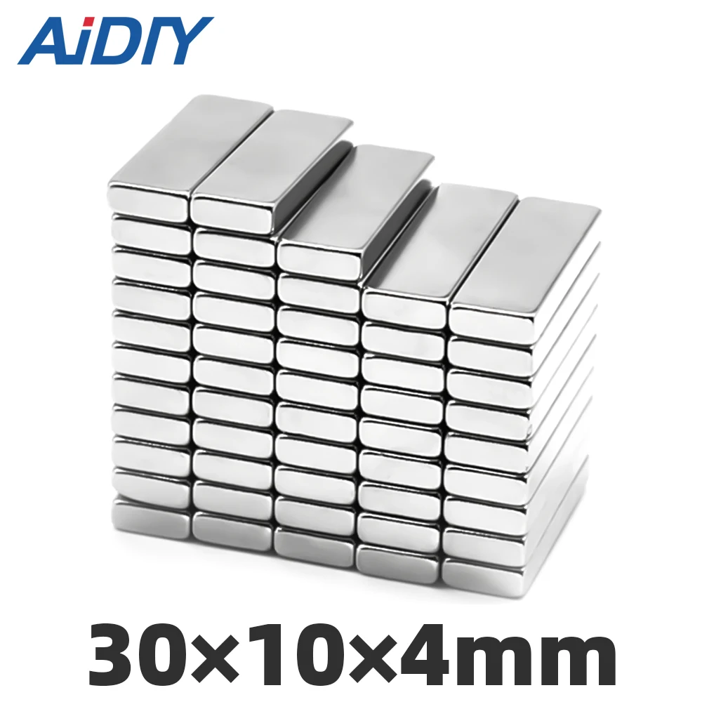 

AI DIY 5/10/30 pcs 30x10x4mm N35 neodymium magnets super strong Rectangular powerful magnet block 30 * 10 * 4mm