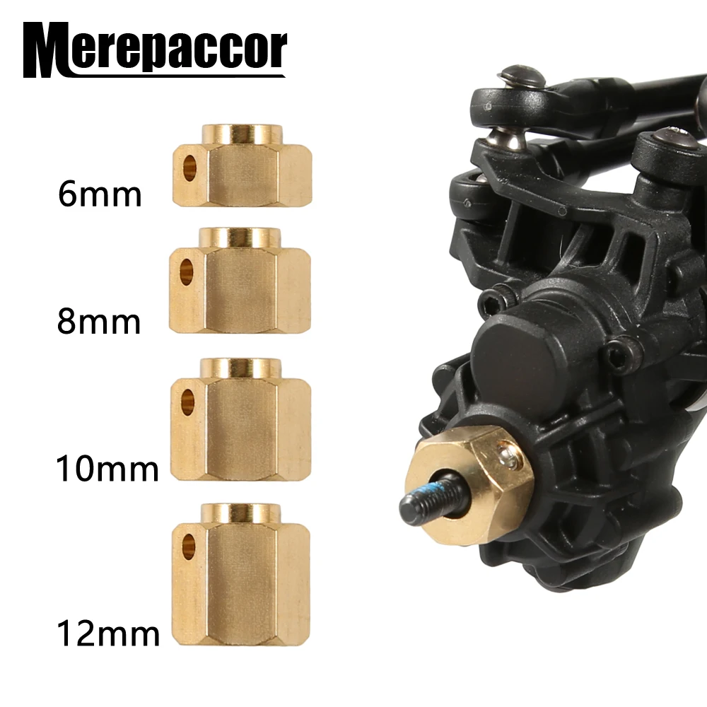 MEREPACCOR 6/8/10/12 MM Heavier Brass 12MM Wheel Hex Extended Adapter for RC Crawler Traxxas TRX4 TRX-4 1 MEREPACCOR 6/8/10/12 MM Heavier Brass 12MM Wheel Hex Extended Adapter for RC Crawler Traxxas TRX4 TRX-4 1