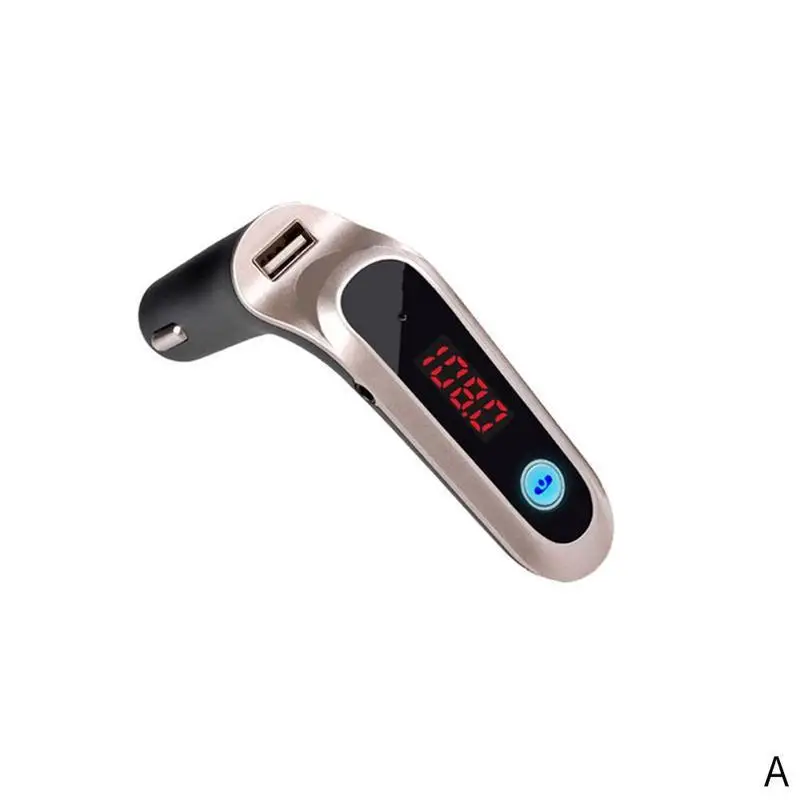 Музыкальный плеер FM USB передатчик TF карта стойка для зарядки беспроводной ЖК-дисплей громкой связи Мобильные Телефоны Планшеты Dsp Bluetooth автомобильный комплект MP3 - Название цвета: Золотой