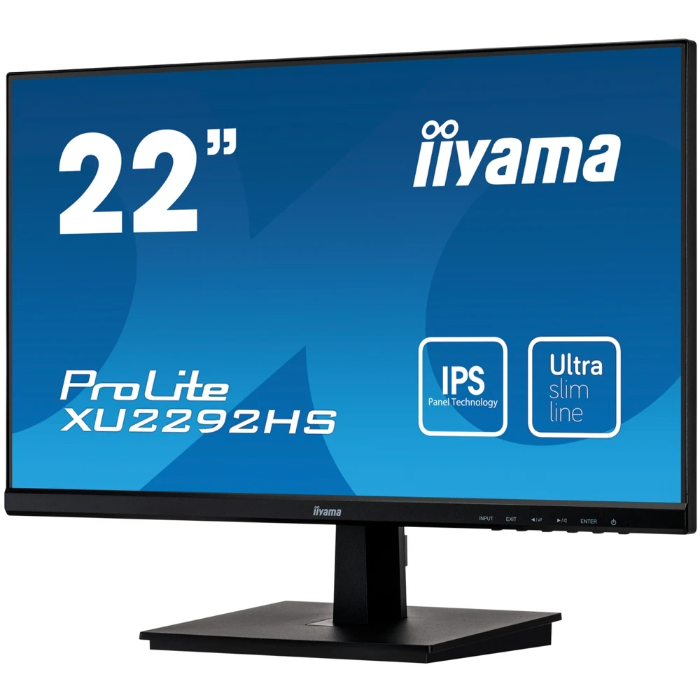 Монитор Iiyama 21.5" ProLite XU2292HS-B1 черный IPS LED 4ms 16:9 HDMI DisplayPort M/M Mat 1000:1 250