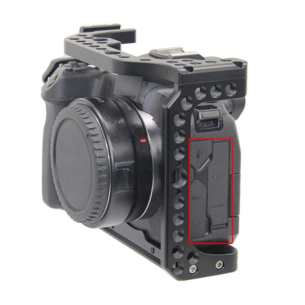 Клетка для камеры Canon EOS R Full Frame камера Rig Видео стабилизатор быстросъемный кронштейн с Coldshoe 3/8 1/4 резьбовые отверстия