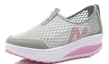 

YEELOCA 2020 Air Mesh Shoes Women m002 Casual Summer Flat Platform Shoes Woman Slip On Swing FR064