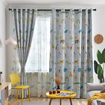 

Simple Modern Curtains Northern European-Style Shade Personalized Curtains Living Room Bedroom Curtains for Living