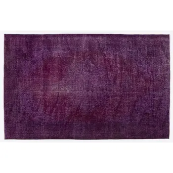 

Handmade Purple Vintage Overdyed Turkish Area Rug 203x318 Cm-6'8''X10'5''