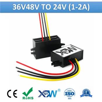 

DC to DC 36v 48v to 24V 1A 1.5A 2A Step Down Module 24v Buck Power Converter Reverse Connection Protection Regulator