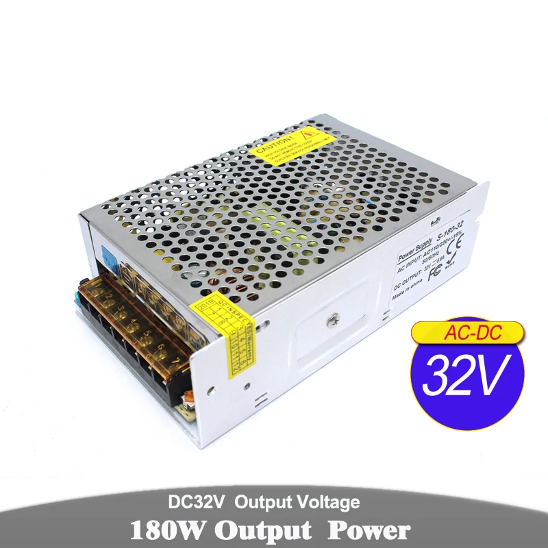 

Regulator DC Power Supply 32V 180W LED Driver Transformer 220V 110V AC Fonte DC32V for CCTV camera Monitor Light CNC