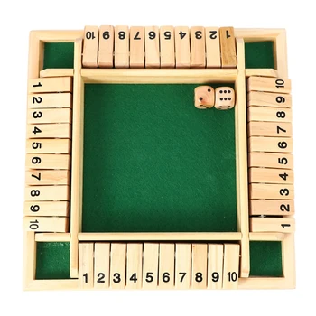 

New Hot 4 Players Digital Puzzle Board Game Shut The Box Game Set Number Drinking Games For Friends/Family
